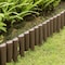 Gardenised Decorative Interlocking Half Log Lawn Edging Garden Ornamental Fence Border, PK 8 QI004111.8 - alternate 3